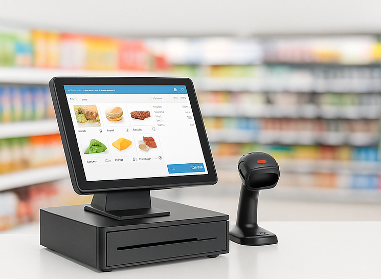 moderni POS terminal u trgovini