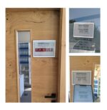 Digitalna oznaka DS116 montirana na ulazna vrata kancelarije