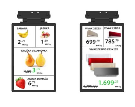 Dupli prikaz proizvoda i cijena na LCD ekranu PM1019X – idealno za promocije