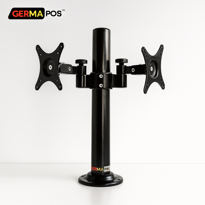 Nosač za dva monitora - fiksni model GERMAPOS za stabilno postavljanje ekrana