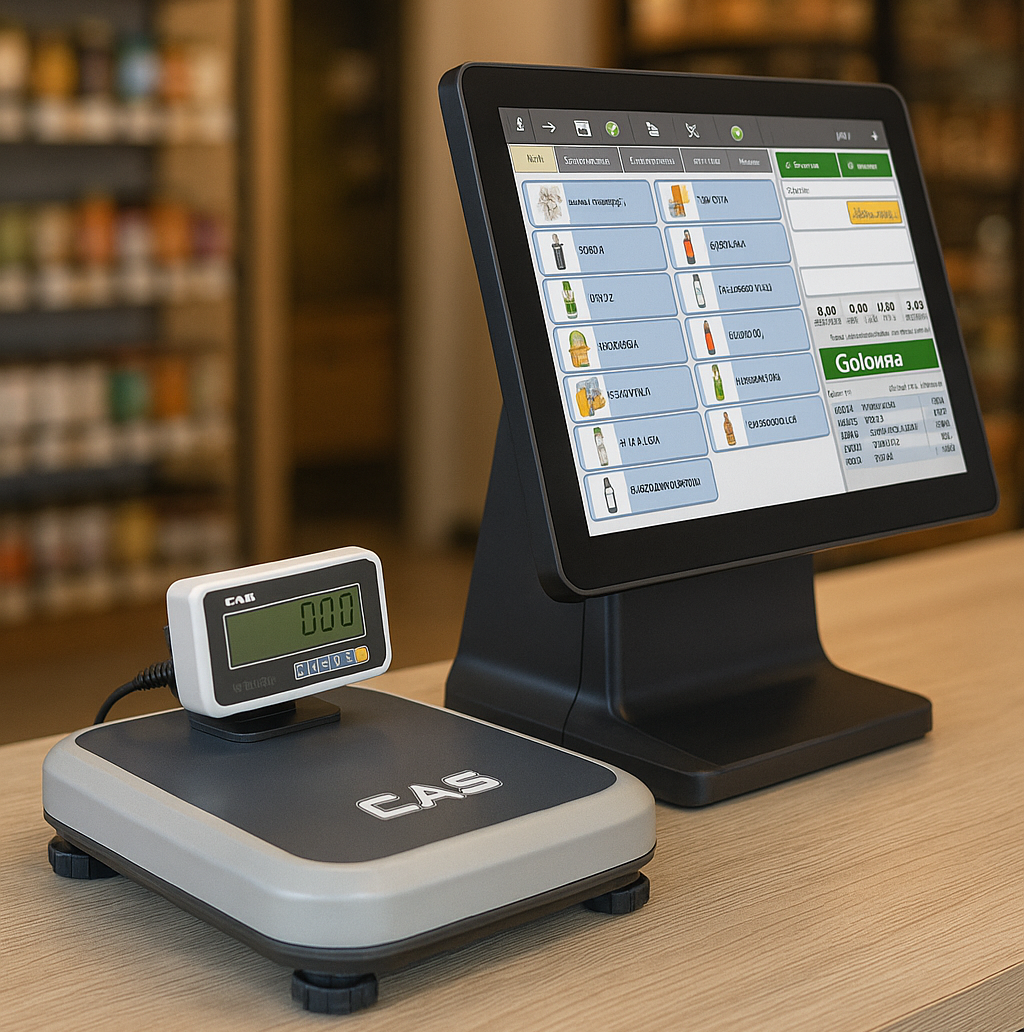 Platformska vaga CAS sa integracijom POS programa za automatizaciju prodaje